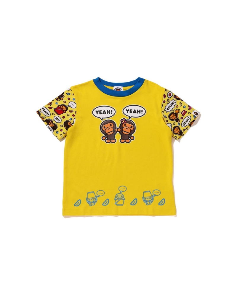 Tops Bape Baby Milo Speech Balloon Milo Lisa Niños Amarillos | 097-AUIOSP