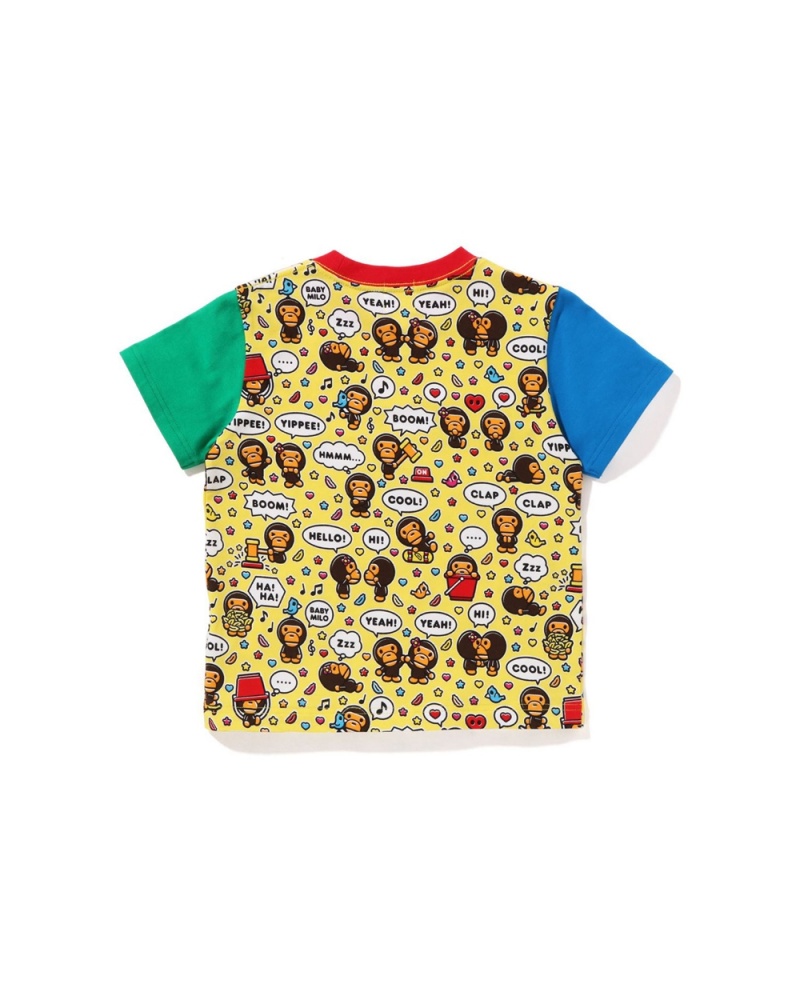 Tops Bape Baby Milo Speech Balloon Niños Amarillos | 526-DECFZQ