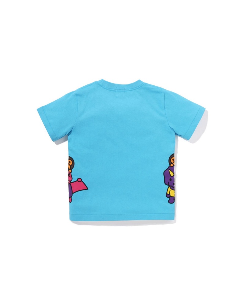 Tops Bape Glow In The Dark Bone Dinosaur Niños Azules | 657-XCFSNT