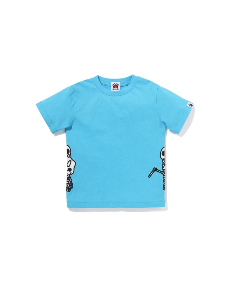 Tops Bape Glow In The Dark Bone Dinosaur Niños Azules | 657-XCFSNT