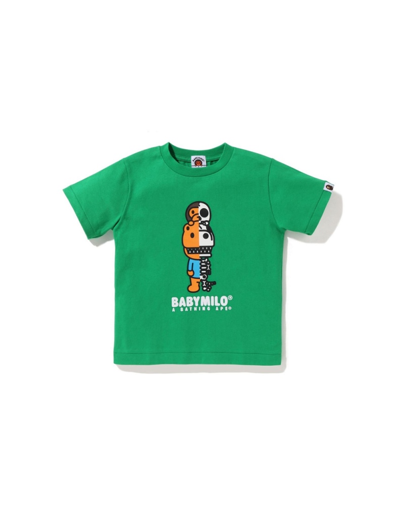 Tops Bape Glow In The Dark Rex Bone Niños Verdes | 067-ENGZQR