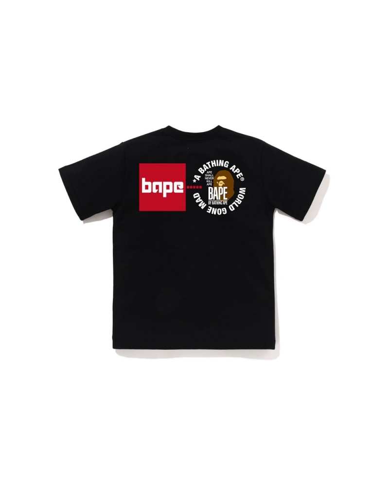 Tops Bape Jr Niños Negros | 954-FTXHQY