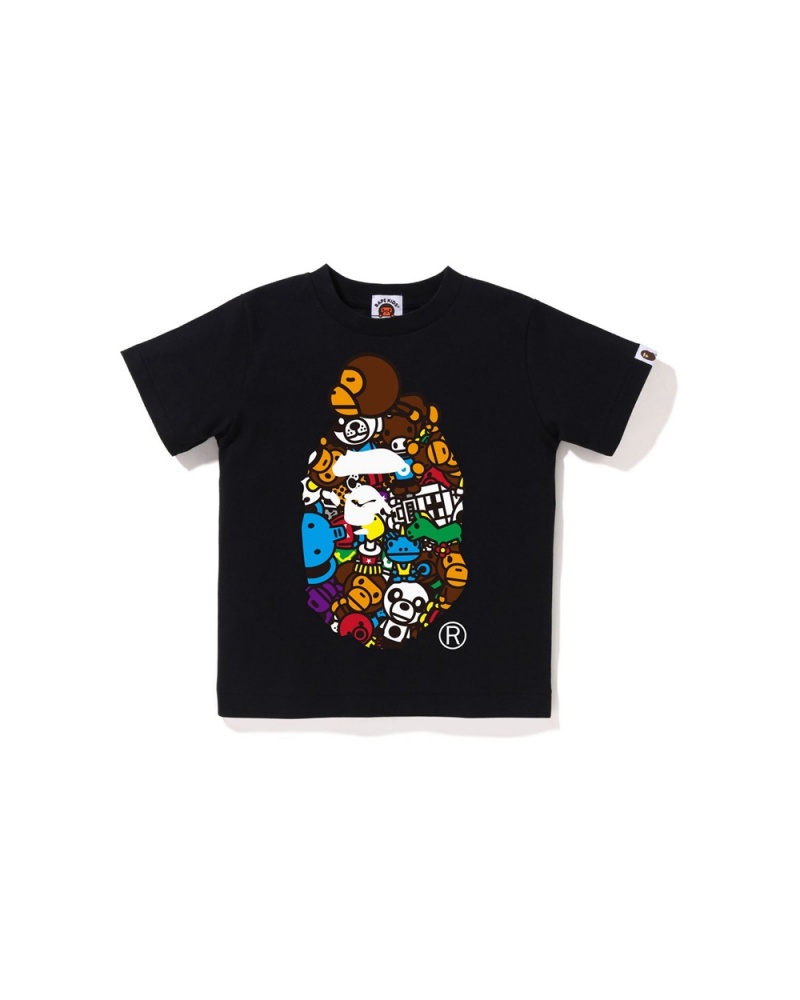 Tops Bape Milo All Safari Milo On Big Ape Niños Negros | 987-YJZMNA