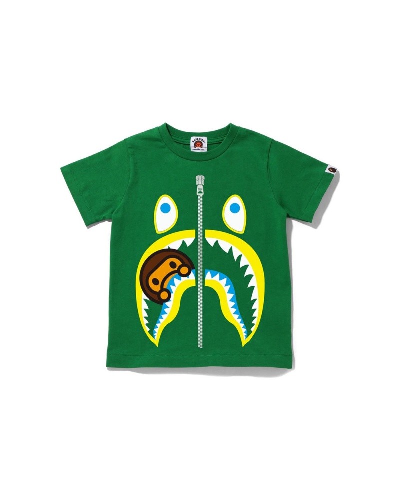 Tops Bape Milo Shark Niños Verdes | 031-CFHVUO