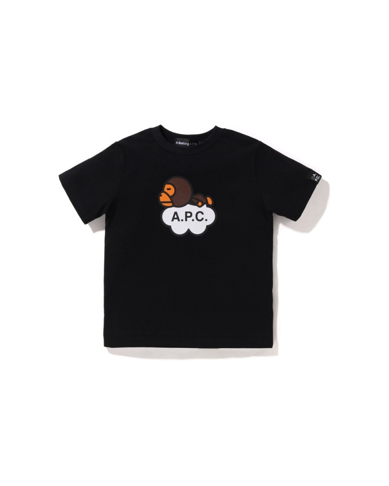 Tops Bape X A.P.C. Milo Niños Negros | 125-GKDVAN