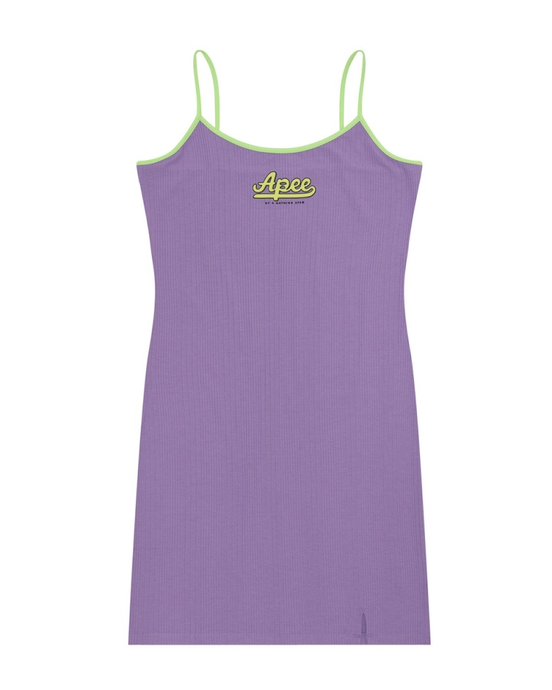 Vestido Bape Logo print Mujer Morados | 284-UFRPLA