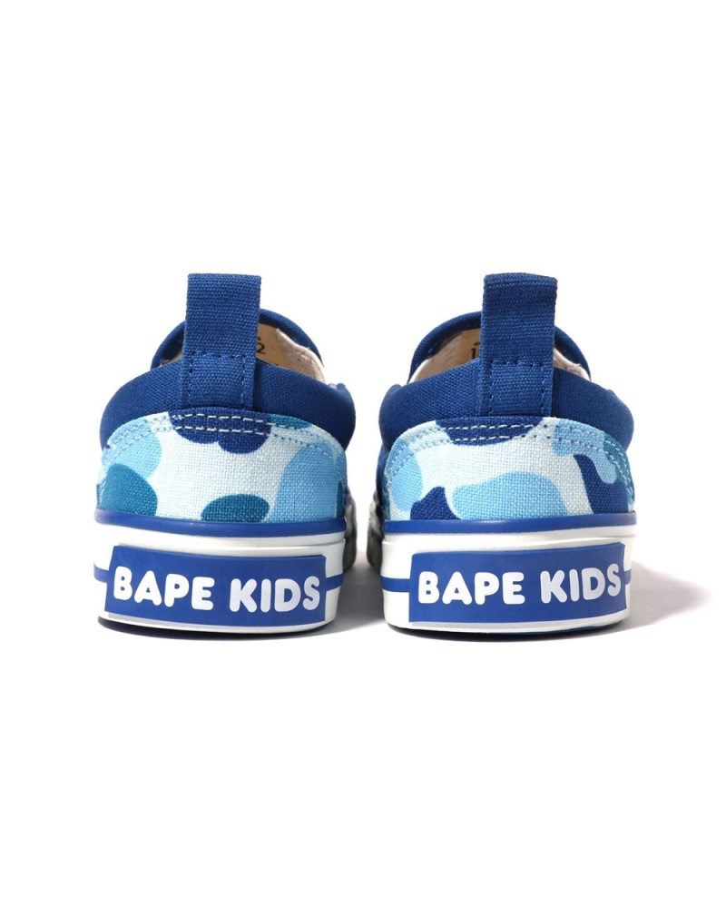 Zapatos Bape ABC Ape Head Patch Slip Ons Niños Azules | 498-TWIKPN