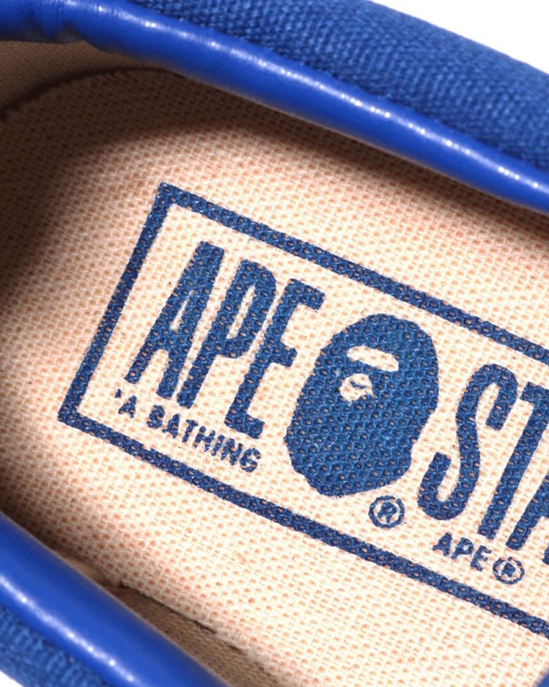 Zapatos Bape ABC Ape Head Patch Slip Ons Niños Azules | 498-TWIKPN