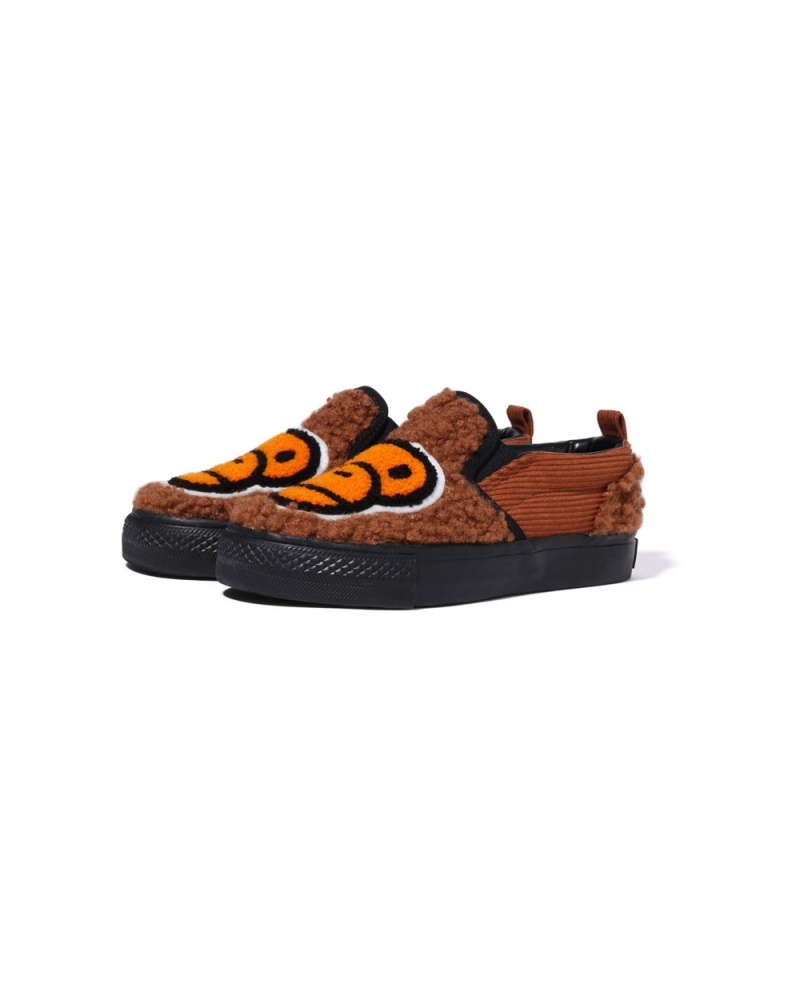 Zapatos Bape Baby Milo Boa Slip Ons Niños Marrom | 475-KRVMZJ